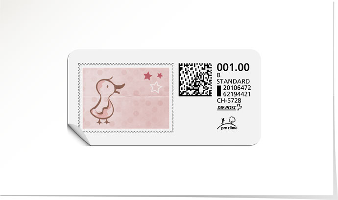 B-Post-Briefmarke 706 rosa