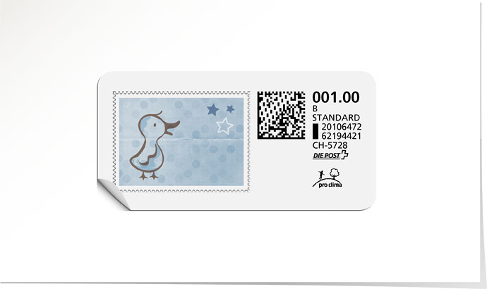 B-Post-Briefmarke 706 stahlblau