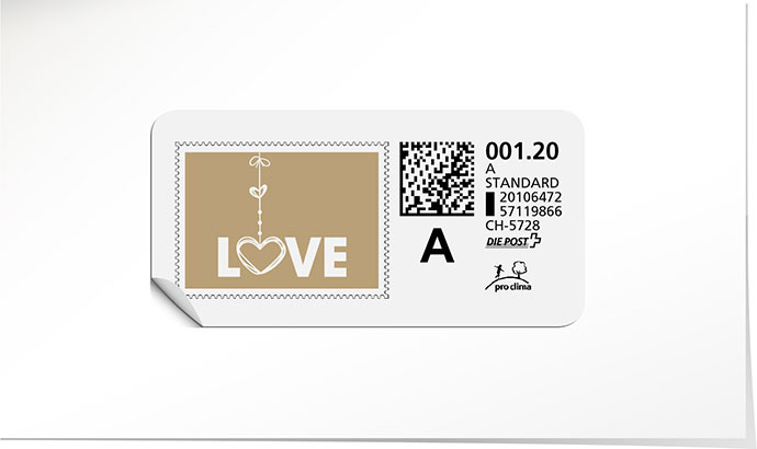 A-Post-Briefmarke 707 blattgold