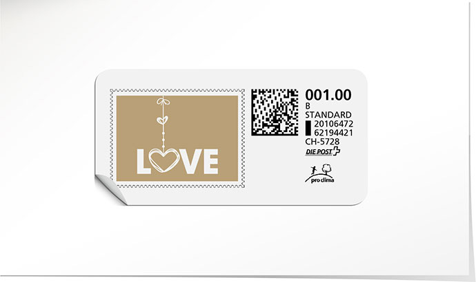 B-Post-Briefmarke 707 blattgold