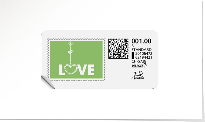B-Post-Briefmarke 707 apfelgrün