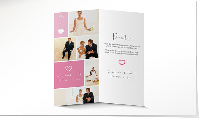 Dankeskarte Hochzeit 707 Dankeskarte Hochzeit