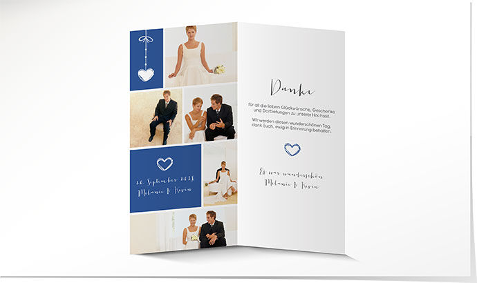 Dankeskarte Hochzeit 707 Dankeskarte Hochzeit