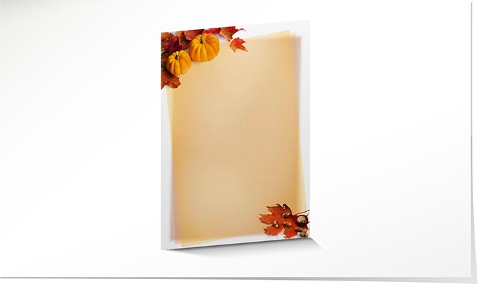 Briefpapier 707 Herbst mit Kürbis