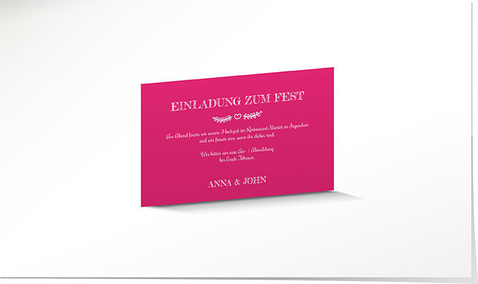 Einlagekarte 708 Einlagekarte Hochzeit