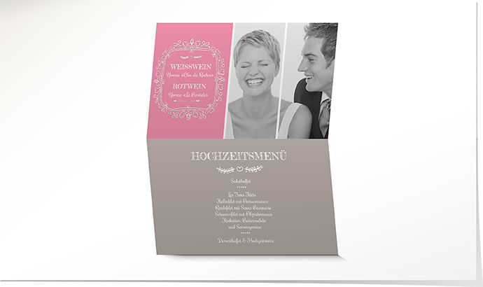 Menükarte Hochzeit 708 Menükarte Hochzeit