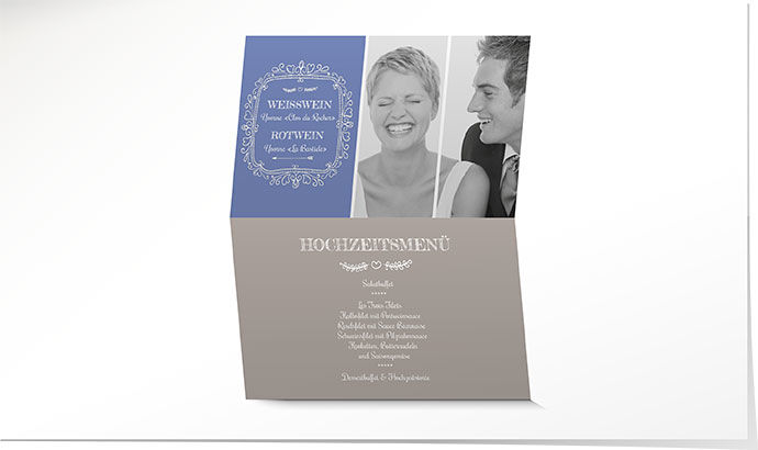 Menükarte Hochzeit 708 Menükarte Hochzeit