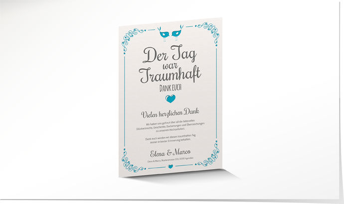 Dankeskarte Hochzeit Letterpress 710 Dankeskarte Hochzeit Letterpress