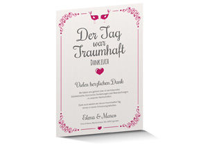 Dankeskarte Hochzeit Letterpress 710