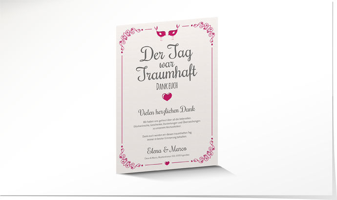 Dankeskarte Hochzeit Letterpress 710 Dankeskarte Hochzeit Letterpress