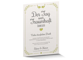 Dankeskarte Hochzeit Letterpress 710