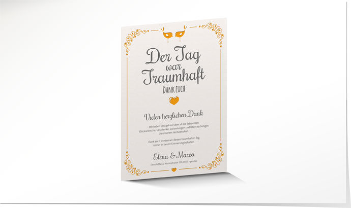 Dankeskarte Hochzeit Letterpress 710 Dankeskarte Hochzeit Letterpress