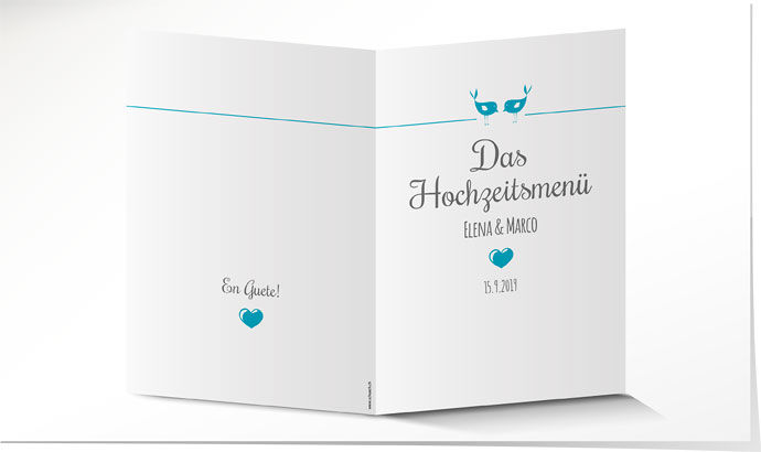 Menükarte Hochzeit 710 Menükarte Hochzeit