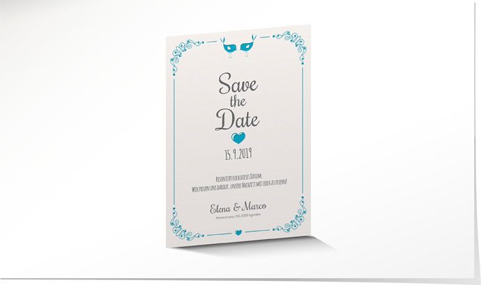 Save the Date Karte Letterpress 710 Save the Date Karte Letterpress