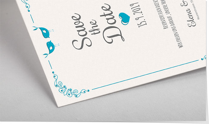 Save the Date Karte Letterpress 710 Save the Date Karte Letterpress