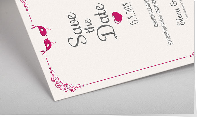 Save the Date Karte Letterpress 710 Save the Date Karte Letterpress