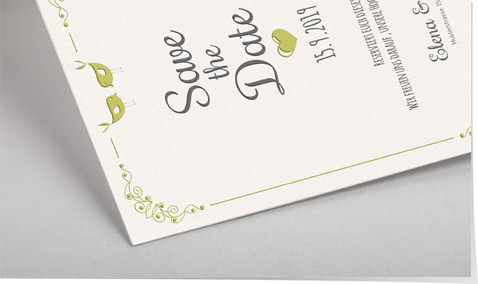 Save the Date Karte Letterpress 710 Save the Date Karte Letterpress