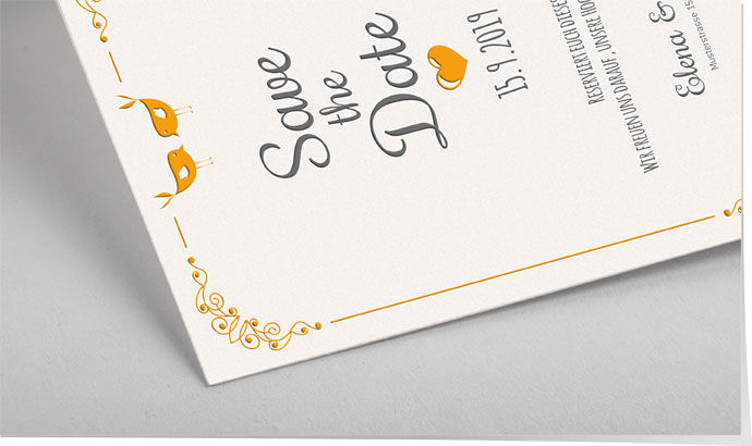 Save the Date Karte Letterpress 710 Save the Date Karte Letterpress