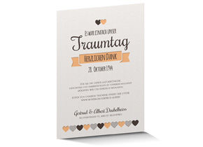 Dankeskarte Hochzeit Letterpress 711 Dankeskarte Hochzeit Letterpress