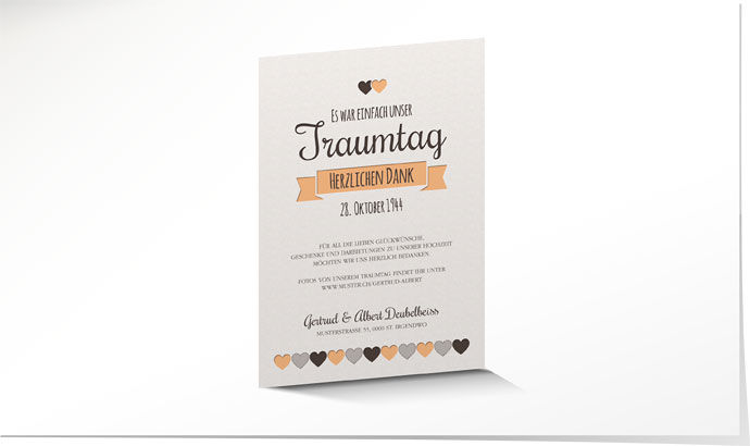 Dankeskarte Hochzeit Letterpress 711 Dankeskarte Hochzeit Letterpress