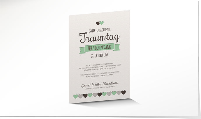 Dankeskarte Hochzeit Letterpress 711 Dankeskarte Hochzeit Letterpress