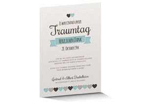 Dankeskarte Hochzeit Letterpress 711