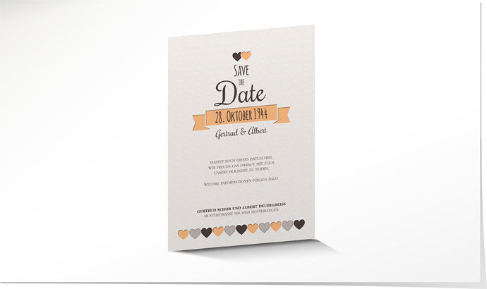 Save the Date Karte Letterpress 711 Save the Date Karte Letterpress