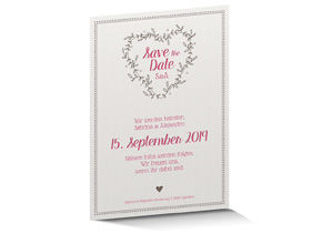 Save the Date Karte Letterpress 712