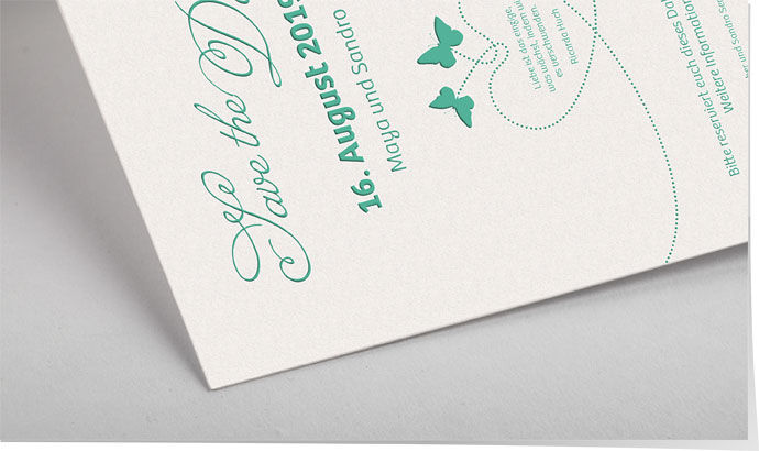 Save the Date Karte Letterpress 713 Save the Date Karte Letterpress