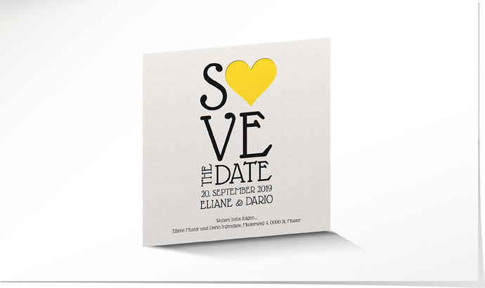 Save the Date Karte Letterpress 714 Save the Date Karte Letterpress