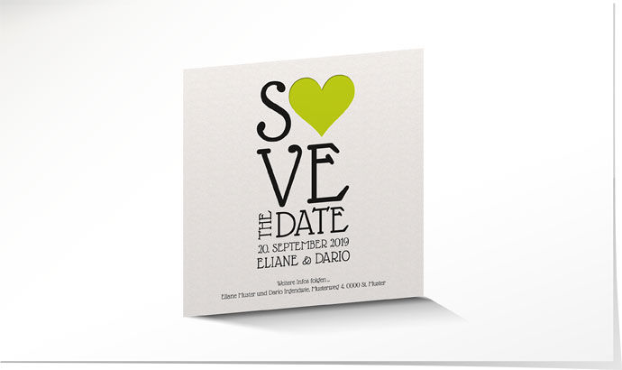 Save the Date Karte Letterpress 714 Save the Date Karte Letterpress