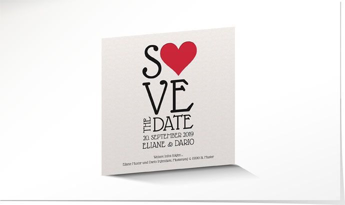 Save the Date Karte Letterpress 714 Save the Date Karte Letterpress