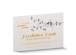 Dankeskarte Hochzeit Letterpress 715