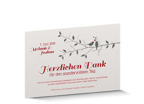 Dankeskarte Hochzeit Letterpress 715 Dankeskarte Hochzeit Letterpress