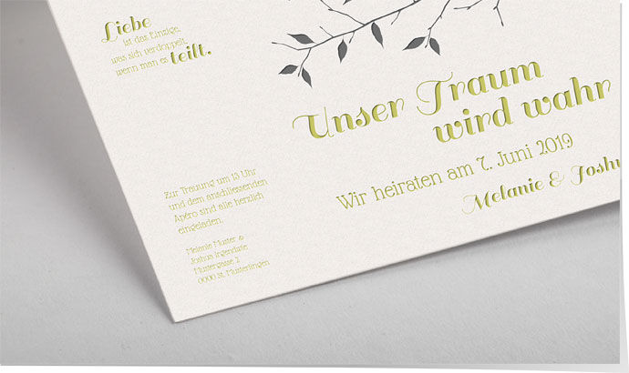 Hochzeitseinladung Letterpress 715 Hochzeitseinladung Letterpress