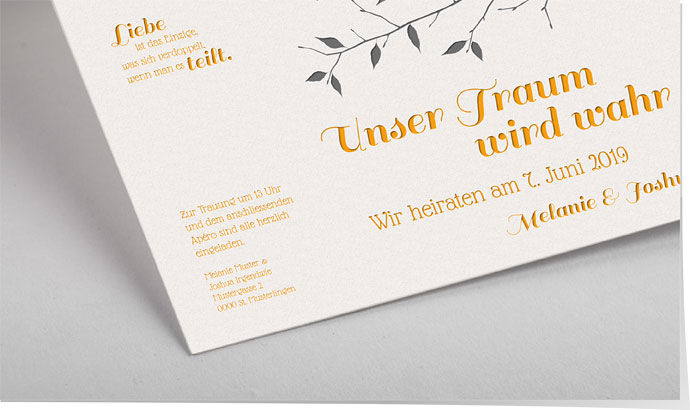 Hochzeitseinladung Letterpress 715 Hochzeitseinladung Letterpress