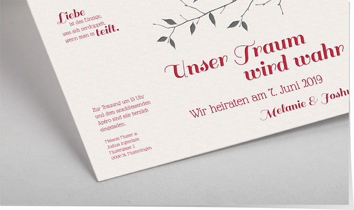 Hochzeitseinladung Letterpress 715 Hochzeitseinladung Letterpress