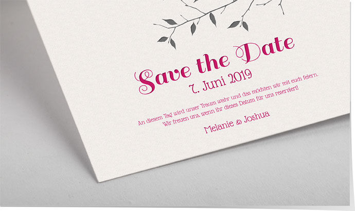 Save the Date Karte Letterpress 715 Save the Date Karte Letterpress