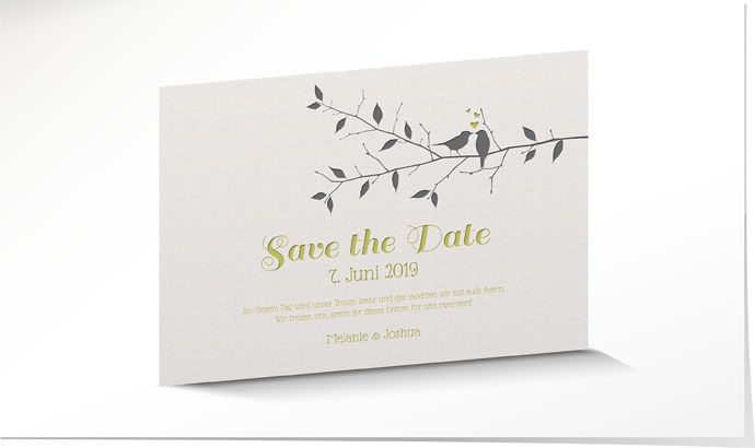 Save the Date Karte Letterpress 715 Save the Date Karte Letterpress