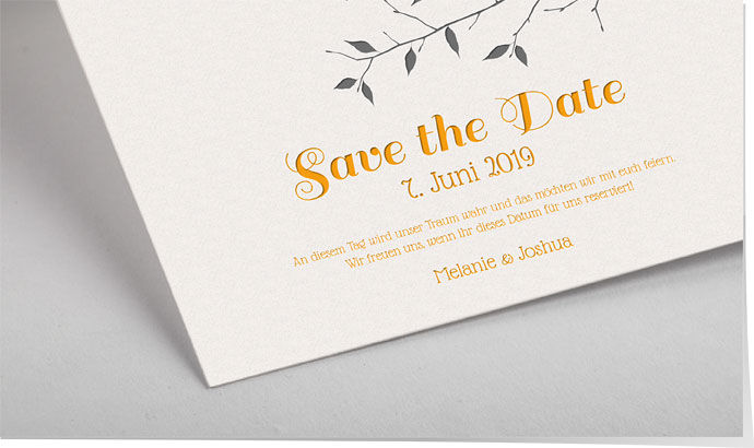 Save the Date Karte Letterpress 715 Save the Date Karte Letterpress