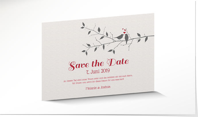 Save the Date Karte Letterpress 715 Save the Date Karte Letterpress