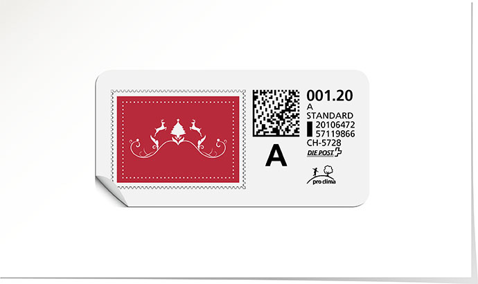 A-Post-Briefmarke 719 ultra red