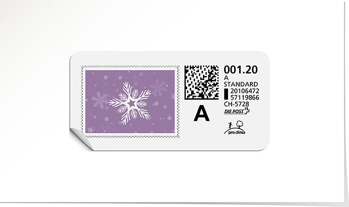 A-Post-Briefmarke 723 violet