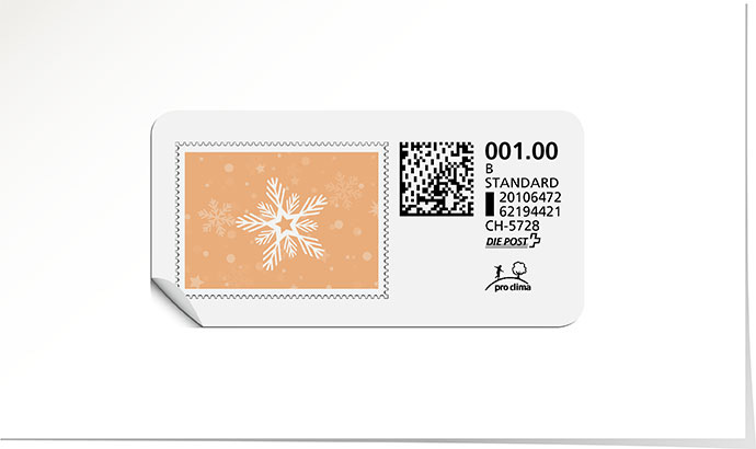 B-Post-Briefmarke 723 abricot