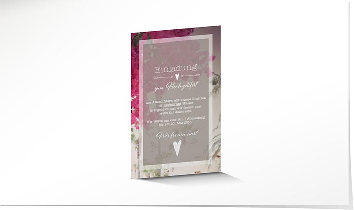 Einlagekarte 735 Einlagekarte Hochzeit