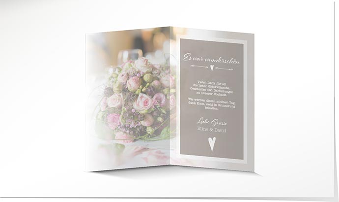 Dankeskarte Hochzeit 735 Dankeskarte Hochzeit
