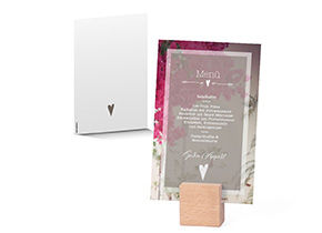 Menükarte Hochzeit 735