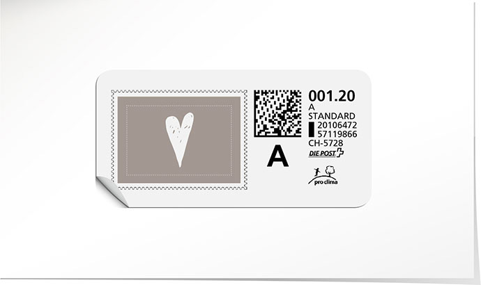 A-Post-Briefmarke 736 urban grey