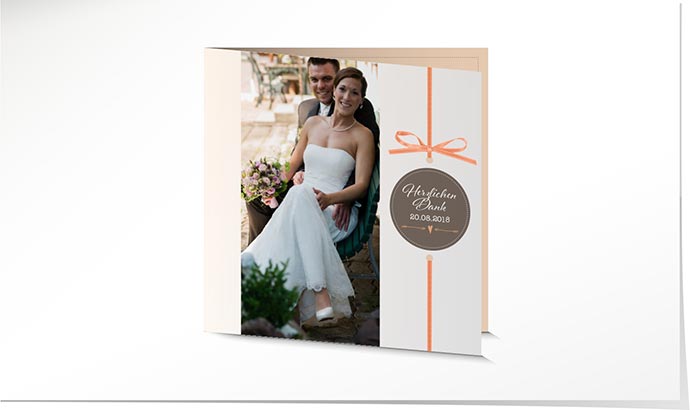 Dankeskarte Hochzeit 736 Dankeskarte Hochzeit