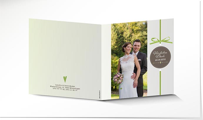 Dankeskarte Hochzeit 736 Dankeskarte Hochzeit